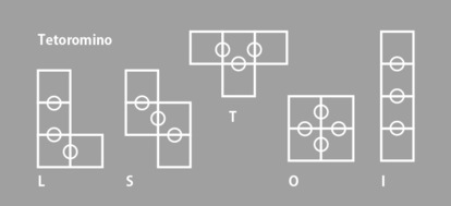 図10. 辺と辺の連結パターン(テトロミノ)